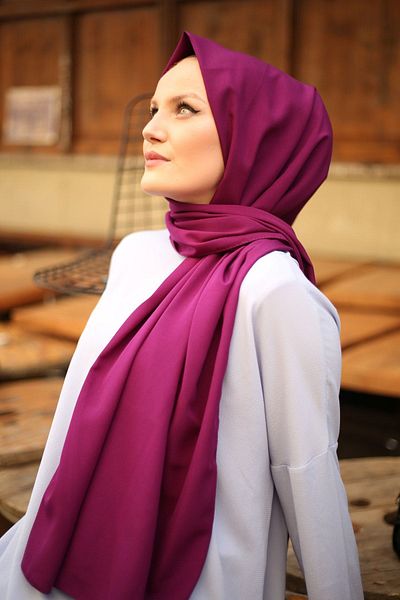 Stella Eşarp Women's Magenta Medina Silk Shawl
