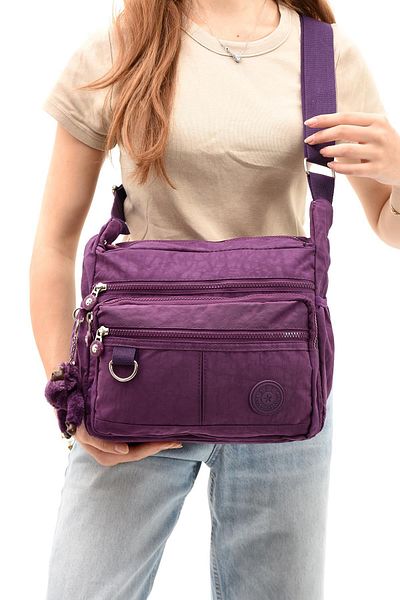 571 Collections Çanta Ultra Light and Multi-Pocket Purple Crossbody Shoulder Bag - Model 571-6D