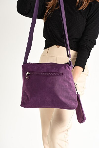 571 Collections Çanta Μωβ τσάντα ώμου χιαστί με εξαιρετικά ελαφριές και πολλές τσέπες - Μοντέλο 571-6I