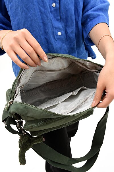 571 Collections Çanta Green Ultra Light Shoulder Bag - Crossbody Strap and Pocket (Model: 571-6G)