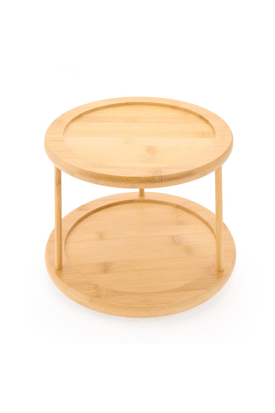 Excellent Houseware لوحة دوارة ذات طبقات باللون البيج - 25x21 سم