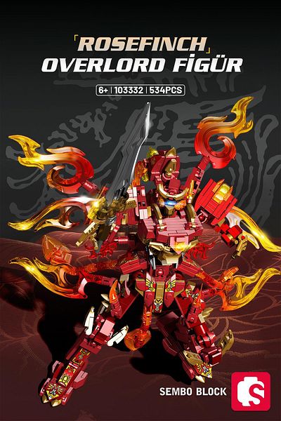 Sembo Block روبوت Rosefinch Overlord - 534 قطعة من مكعبات Lego، متوافقة ( 103332 )