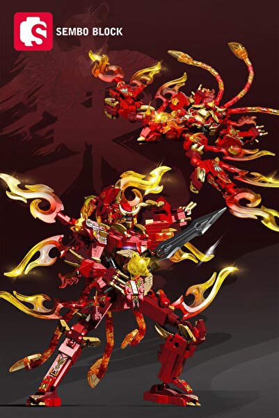 Sembo Block Rosefinch Overlord Robot Figür 534 Parça Yapı Blokları Legoile Uyumlu (103332)