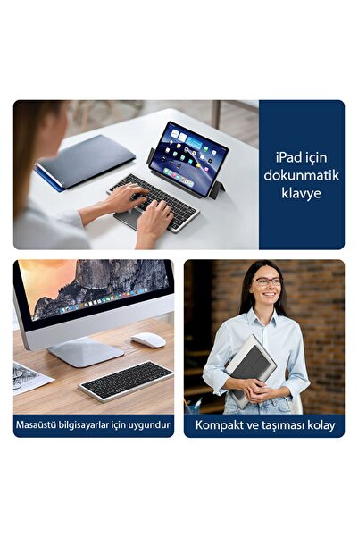 Dux Ducis Universal OK Series Kablosuz Bluetooth Klavye Touchpad Kılıf SİYAH