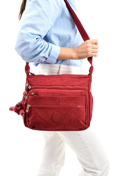 571 Collections Çanta Red Ultra Light Crossbody Shoulder Bag - Multi-Pocket (Model: 571-6A)