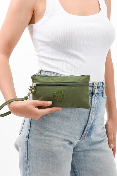 571 Collections Çanta Gray Two Compartment Wallet Phone Holder - Model 571-15D