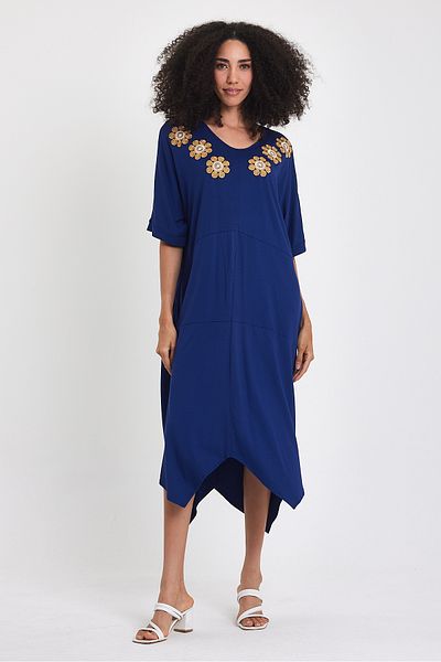 Rodi Rochie de damă din bumbac pieptănat cu detalii de broderie 1064