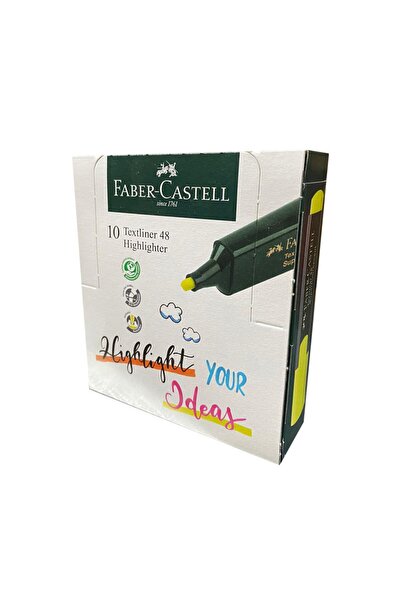 Faber Castell قلم فابر كاستل هايلايتر أصفر 1 علبة (10 قطع)