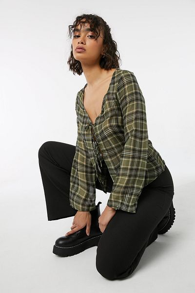 Ardene Printed Tie-Front Voile Cardigan