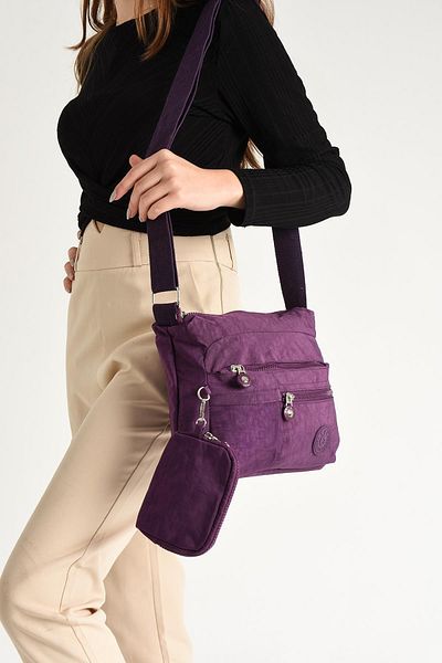 571 Collections Çanta Ultra Light and Multi-Pocket Purple Crossbody Shoulder Bag - Model 571-6I