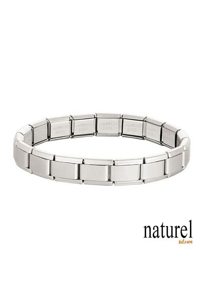 Naturel Tılsım Italian Charm Unisex Stainless Steel Matte Bracelet