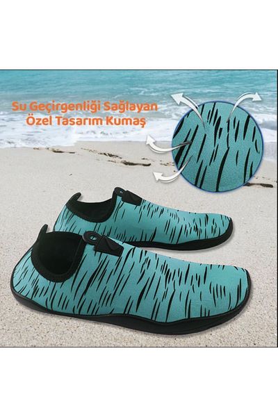 BLACK DEER Hayal Mint Black - Multi-Purpose Beach and Sea Shoes