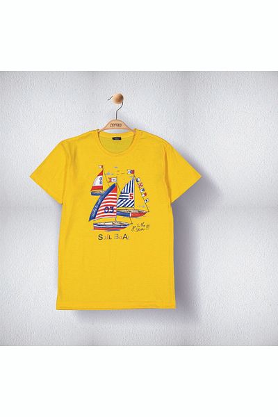 Cevval Tricou pentru băiat - Navigație și imprimeu