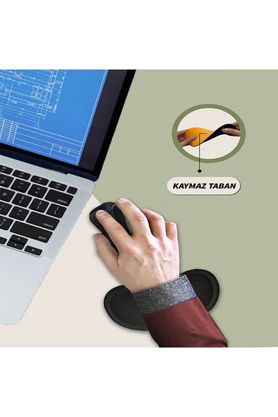 BLACK DEER Ergonomic Wrist Support and Hand Wrist Rest for Black Mouse