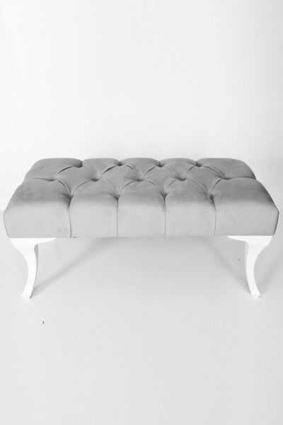 TOKKO Gri Hünkar Büyük Boy Kapı Önü Ayak Ucu Bench Puf 90 Cm