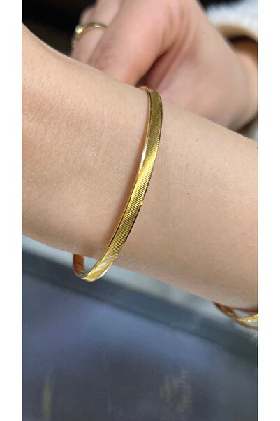 17 gr (GRAM) Yatırımlık Işçiliksiz Trabzon Desenli Çöp Bilezik 22 Ayar Altın