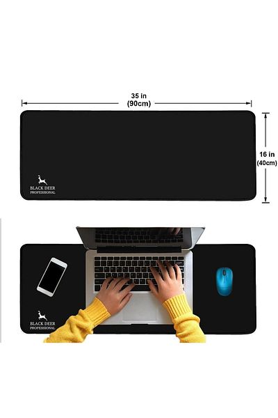 BLACK DEER لوحة ماوس ألعاب احترافية باللون الأسود مقاس 90 × 40 سم