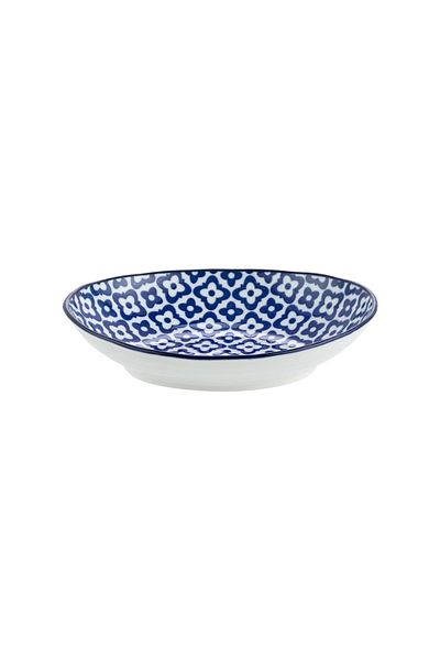 Madame Coco Rêve Bleu Tuyau Oval Plate - Blue - 19.5x16.5 Cm