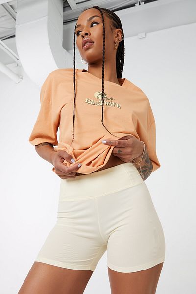 Ardene Ribbed Biker Shorts