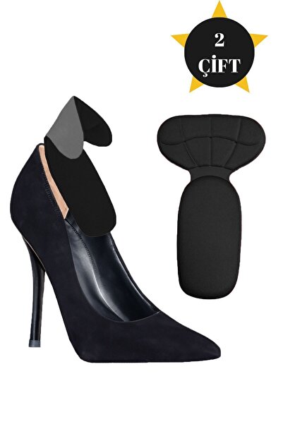 BLACK DEER Ayakkabı Topuk Vurma Önleyici Ve Daraltma Pedi Ayak Koruyucu Aparat Topuk Süngeri 2 Çift Siyah