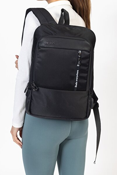 Case Club Siyah Slim Sırt Çantası 14 inç 15,6 inç Laptop Bölmeli Apple Mac Huwaei HP Lenovo Xiaomi