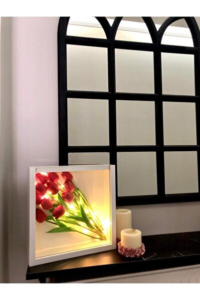 TORMAN MOBİLYA 30*30 Beyaz Ledli Çerçeve