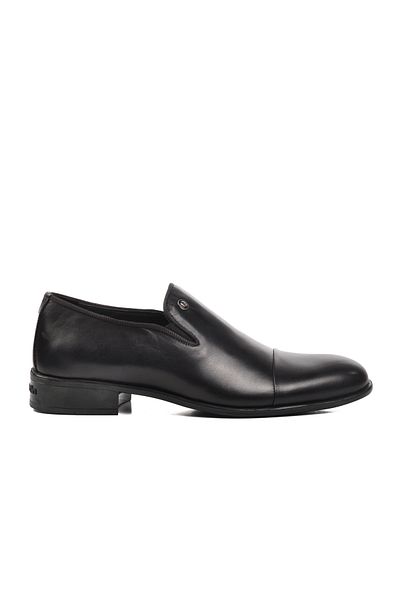 Pierre Cardin 702803 Μαύρο Γνήσιο Δέρμα - Ανδρικά Κλασικά Παπούτσια χωρίς κορδόνια