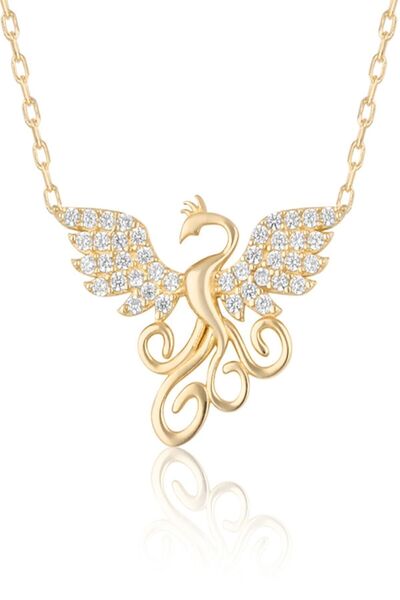 Rossalia Kadın Minimal Anka Kuşu Kolye 925 Ayar Gümüş