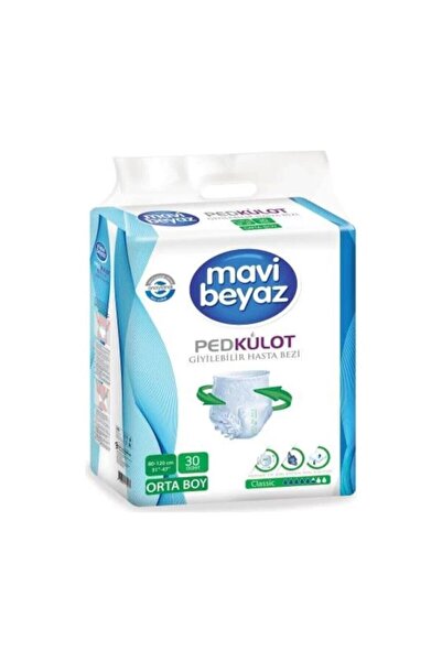 Mavi beyaz Panties Patient Diaper Medium 30 Pieces