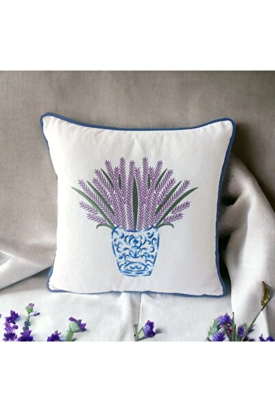 NAKIŞ HOME DESİGN BLUE BLANC NAKIŞ İŞLEMELİ BİYELİ VAZO KOLEKSİYON GÜL , LAVA...