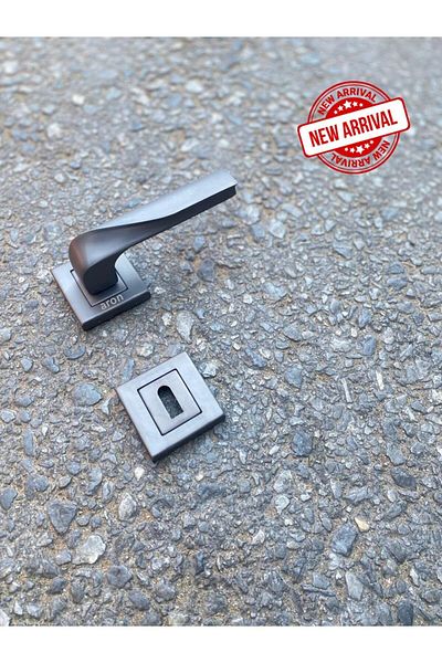 ARON Sofuoğlu Stainless Lux Noyan (MATTE ANTHRACITE) Square Rosette (ROOM) Door Handle Aluminum / Steel