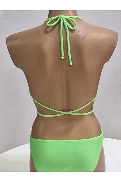 TooHot Women's Green Triangle Bikini Set-34