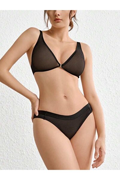 Maly Love Kadın Siyah Tül Basic Külot