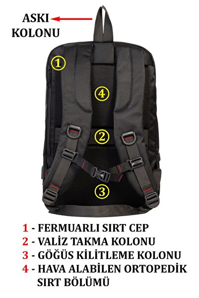 Case Club Siyah Slim Sırt Çantası 14 inç 15,6 inç Laptop Bölmeli Apple Mac Huwaei HP Lenovo Xiaomi