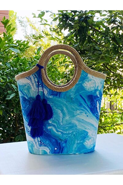 çanta tasarımcısı حقيبة شاطئ المحيط - قش الجوت