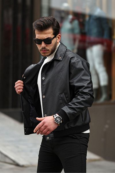 S&M CLOTHİNG НОВО СЕЗОННО МЪЖКО КОЖЕНО ЯКЕ ОВЕРИЗ