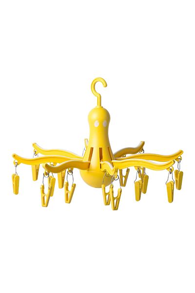IKEA Yellow Pressa Clothes Drying Rack - 16 Pegs