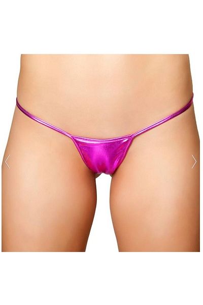 Motto10 butik Φανταχτερό ροζ δερμάτινο λαμπερό κορδόνι - Thong Bc1287