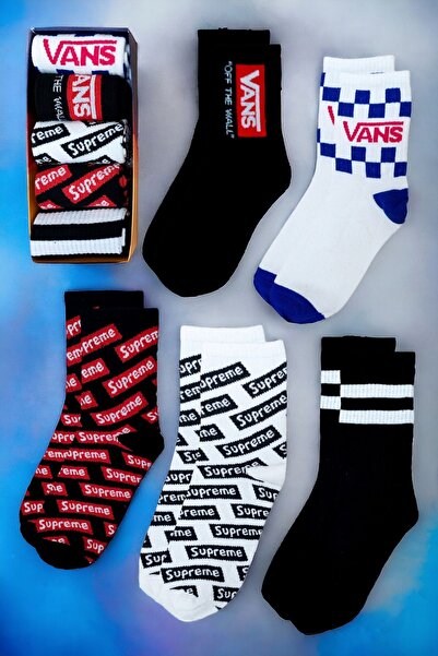 ZEYZEY MONKEY Set of 5 Colorful Written Sports Socks - in Special Box