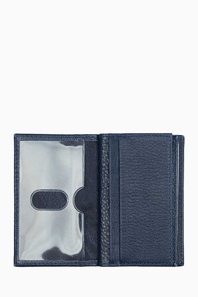 DAMY Ανδρική θήκη για κάρτες Navy Blue από γνήσιο δέρμα - K555
