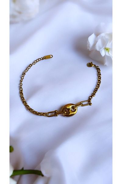 İNN JEWELLERY Anti-Tarnish and Anti-Allergic Steel Bracelet - Chain Figure