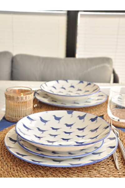 M'art Home Bird Porselen 3 Lü Yemek Takımı