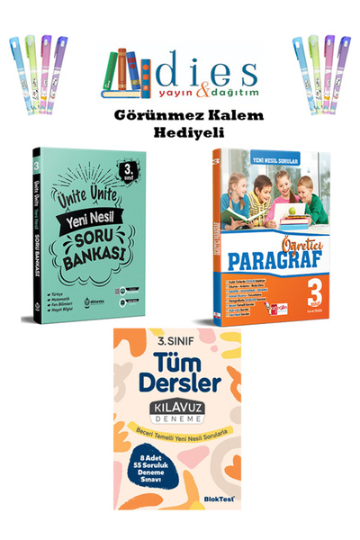 Artıbir Yayınları 3. Sınıf Yeni Nesil + Öğretici Paragraf + Kılavuz Deneme So...