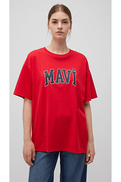 Mavi Logo Baskılı Tişört