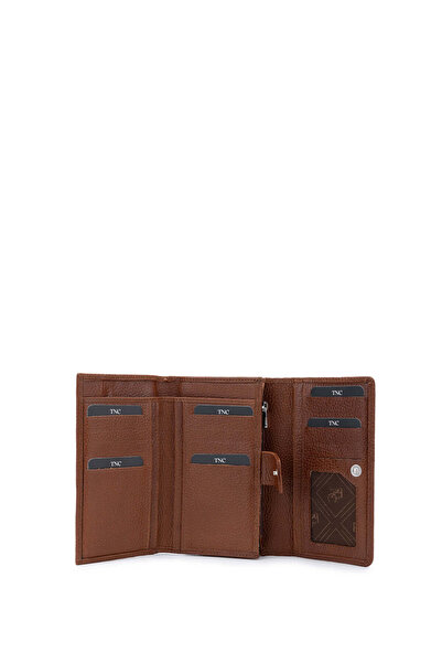 Tamer Tanca Genuine Leather Women's Wallet - Tan