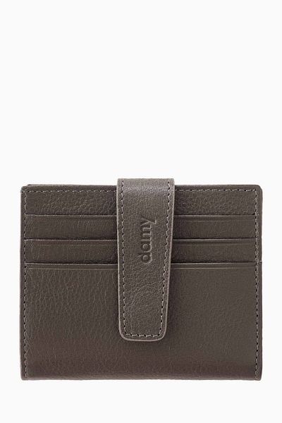 DAMY Unisex Anthracite K518 - Κάτοχος κάρτας με κουμπωτό κουμπωτό, θήκη νομισμάτων και πολλαπλές θήκες