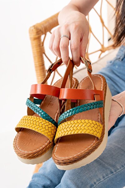 Aymood 730-152 Orthopedic Genuine Leather Women's Sandals - Padding