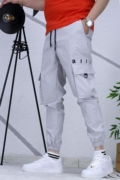 WAFRA Men's Parachute Jogger Trousers with Elastic Legs 9