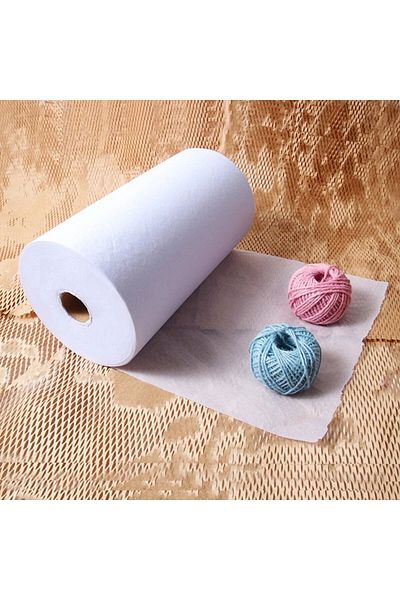 roco paper ورق قطيفة أبيض - 30 سم × 150 متر، 18 جم/م لفة واقية