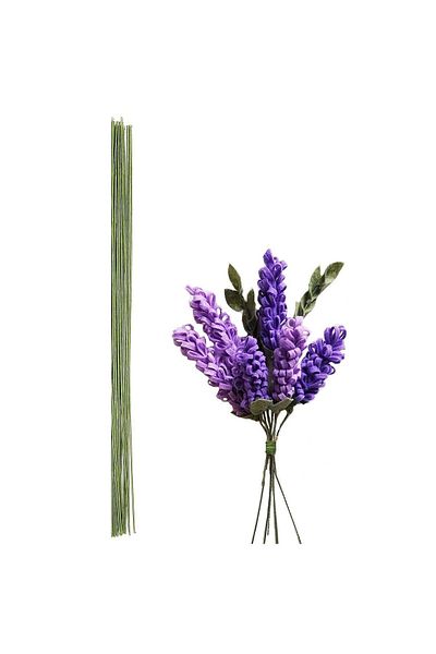roco paper Σύρμα λουλουδιών No:18 (1,5mm) - 9 Τεμάχια 60 cm - Πράσινο